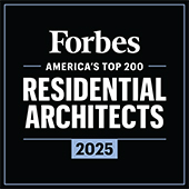Forbes badge: "America’s Top 20 Residential Architects 2025".