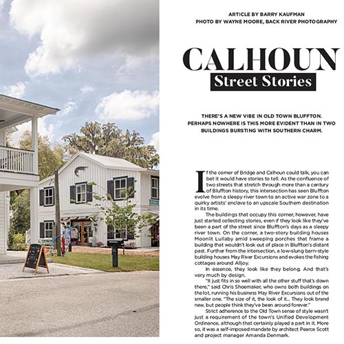 Magazine spread entitled "Calhoun Street Stories"